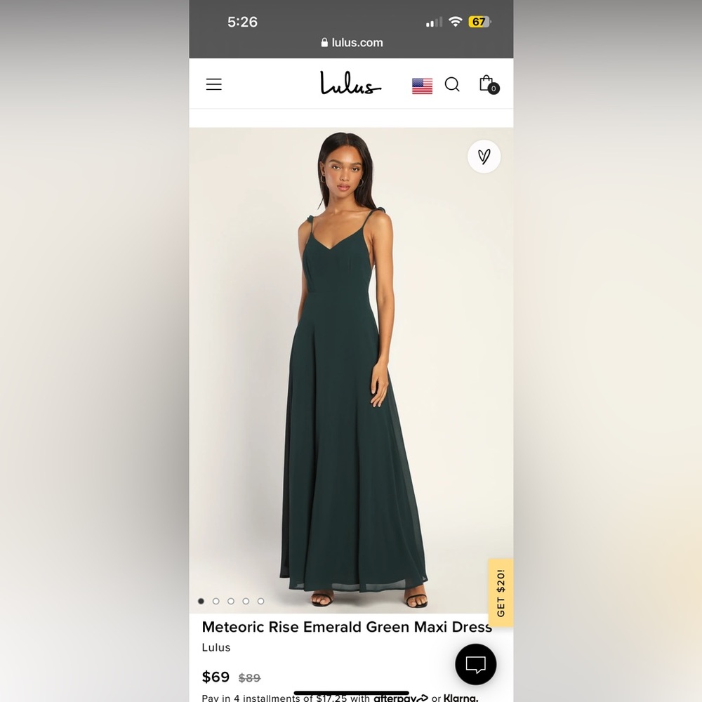 Lulu’s Emerald Maxi Dress